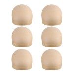 YANTAISIYU 6 Pieces Stocking Wig Caps for Lace Front Wigs Nylon Mesh Wig Cap for Women (Beige)
