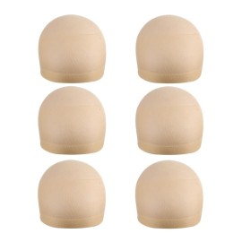 YANTAISIYU 6 Pieces Stocking Wig Caps for Lace Front Wigs Nylon Mesh Wig Cap for Women (Beige)