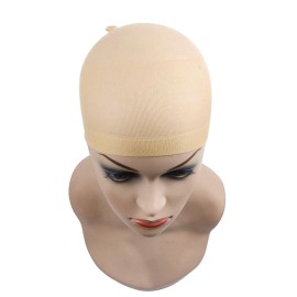 YANTAISIYU 6 Pieces Stocking Wig Caps for Lace Front Wigs Nylon Mesh Wig Cap for Women (Beige)