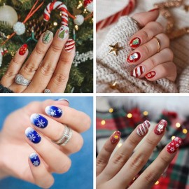 1000 Patterns Christmas nail art sticker decals, Kalolary Self-Adhesive Nail Stickers Santa Claus Snowflake Snowman Christmas Bell Tree Stick Elk for Christams Nail Decoration Gift(12 Sheets) 1000 Patterns Christmas nail art sticker decals, Kalolary Self-Adhesive Nail Stickers Santa Claus Snowflake Snowman Christmas Bell Tree Stick Elk for Christams Nail Decoration Gift(12 Sheets)
