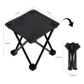 Folding Camp Stool, Portable Camping Stool Mini Camping Foot Stool Outdoor Adult Hiking Fishing Beach Portable Chair Collapsible Chair