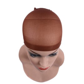 YANTAISIYU 6 Pieces Stocking Wig Caps for Lace Front Wigs Nylon Mesh Wig Cap for Women (Dark Brown)