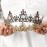 Bmirth Baroque Wedding Crown Colorful Rhinestone Bridal Crowns and Tiaras Crystal Bride Crown Prom Costume Party Hair Accessories for Women and Girls