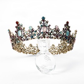 Bmirth Baroque Wedding Crown Colorful Rhinestone Bridal Crowns and Tiaras Crystal Bride Crown Prom Costume Party Hair Accessories for Women and Girls Bmirth Baroque Wedding Crown Colorful Rhinestone Bridal Crowns and Tiaras Crystal Bride Crown Prom Costume Party Hair Accessories for Women and Girls