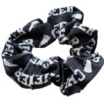 Infinity Collection - Cheer Scrunchie - Black Cheer Girl Hair Accessory, Elastic for Cheerleaders & Teams - Giftable, No Crease, Premium Quality