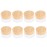 ConStore 8pcs Frosted Glass Cream Jar Bottle with Wood Grain Lid Refillable Mini Lotion Jars Empty Cosmetic Containers for Makeup Lip Balms Eyeshadow (5g)