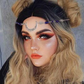 Obmyec Boho Head Chain Moon Headpieces Rhinestone Hair Chains Wedding Hair Accessories for Women and Girls (Blue) Obmyec Boho Head Chain Moon Headpieces Rhinestone Hair Chains Wedding Hair Accessories for Women and Girls (Blue)