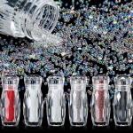 Blulu 18000 Pcs Tiny Nail Rhinestones 0.8/1.2mm Nail Charms Gems Micro AB Caviar Bead Glass Iridescent Crystal Pixie Diamonds Gravel for Art Manicure Iridescent Shine DIY Craft Accessories(Multicolor)