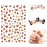 6 Sheets 3D Fall Nail Art Stickers Thanksgivin Nail Decals Autumn Nail Art Supplies Pumpkin Squirrel Turkey Maple Leaves Nail Art Design Sticker for Women Girls DIY Manicure Decorations