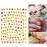 6 Sheets 3D Fall Nail Art Stickers Thanksgivin Nail Decals Autumn Nail Art Supplies Pumpkin Squirrel Turkey Maple Leaves Nail Art Design Sticker for Women Girls DIY Manicure Decorations