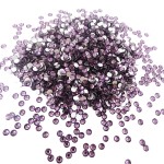 Honbay 1440PCS 5mm ss20 Sparkly Round Flatback Rhinestones Crystals, Non-Self-Adhesive (Dark Purple)