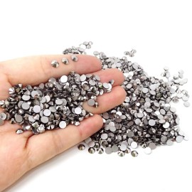 Honbay 1440PCS 5mm ss20 Sparkly Round Flatback Rhinestones Crystals, Non-Self-Adhesive (Mineral Gray) Honbay 1440PCS 5mm ss20 Sparkly Round Flatback Rhinestones Crystals, Non-Self-Adhesive (Mineral Gray)