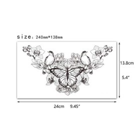 Glaryyears Sexy Temporary Tattoos for Women Girls, 6 Pack Black Fake 3D Realistic Large Tattoo Stickers, Perfect on Body Chest Waist Abdomen Underboob Glaryyears Sexy Temporary Tattoos for Women Girls, 6 Pack Black Fake 3D Realistic Large Tattoo Stickers, Perfect on Body Chest Waist Abdomen Underboob