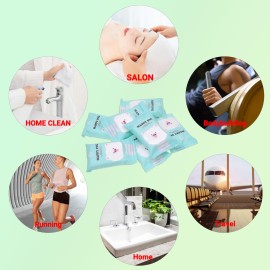 Kare & Kind 10 Pack Compressed Towels - Soft Cotton Tablet Washcloths for Travel, Sports, Camping, Home, Salon, Hotels - Chemical-Free Unscented Towels - Use for Face and Body