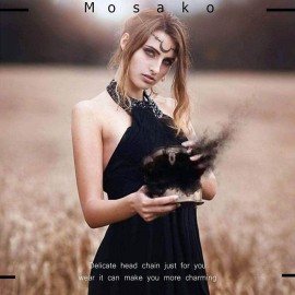 Mosako Vintage Crescent Moon Head Chain Black Drop Crystal Hair Chains Retro Festival Headpieces Costume Halloween Elegant Hair Accessories Prom Head Jewelry for Women and Girls Mosako Vintage Crescent Moon Head Chain Black Drop Crystal Hair Chains Retro Festival Headpieces Costume Halloween Elegant Hair Accessories Prom Head Jewelry for Women and Girls