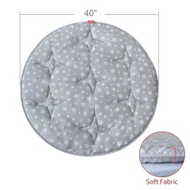 Baby Play Mat, Pop Up Play Tent Mat, Kids Padded Floor Mat Round, Anti Slip Kids Play Tents Indoor Playhouses Mat, 40x40 Round Area Rug, Pop Up Toddlers Play Pad
