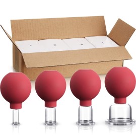 4 Pieces Glass Cupping Set Glass Silicone Cupping ..