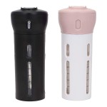 Travigo 4-in-1 Travel Bottle Dispenser, TSA Approved,Includes Four Empty Reusable 1.4 oz. (40 mL) Cosmetic Toiletry Containers for Sanitizer, Soap, Lotions, Skincare, Makeup Products (Black Pink)