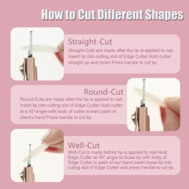 Dr.Nail Pro Acrylic Nail Clippers Kit - Nail Cutters with Magnet Sizer, Ideal for Artificial & False Nail Clipping