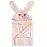 HappyCare Tex SNOOGIE Boo Ultra-Soft Baby Faux Fur Hooded Towel, Pink Small