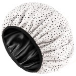 Yanibest Shower Cap for Women - Hair Satin Bonnet Shower Cap for Women Waterproof Extra Large Double Layer Reusable Adjustable for Braids Long Hair