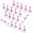 JUSTOTRY 4 Sets Pink Nail Stand for Press on Nails Display, Magnetic Fake Nails Holder for Painting Nails Practices, Beginner Acrylic Nail Art Kit Accessories, Nail Salon Equipment and Decor