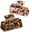 2 Pack Cutout Tortoise and Leopard Square Celluloid Acetate Jaw Clips for Thick Hair