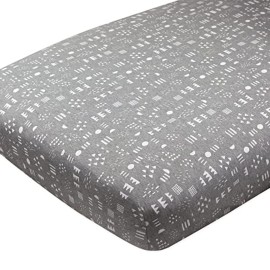 HonestBaby unisex-baby Classics Fitted Crib Sheets Set Standard Mattress, 100% Organic Cotton Baby Boys, Girls, Neutral, 1 Pack - Compass, One Size