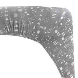 HonestBaby unisex-baby Classics Fitted Crib Sheets Set Standard Mattress, 100% Organic Cotton Baby Boys, Girls, Neutral, 1 Pack - Compass, One Size