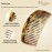Parcelona French Glossy 23 Teeth Large 4 1/4 Celluloid Acetate Set of 2 No Slip Grip Side Hair Combs for Women, Made in France (Savana)
