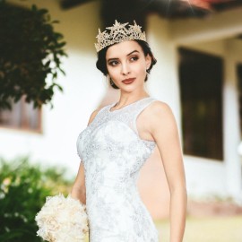 Minkissy Star Crown Headband Gold Crystal Tiara Crowns for Women Rhinstone Princess Crown Bridal Crown For Wedding Prom Birthday Christmas Party Headpiece