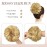 FESHFEN Messy Bun Hair Piece - Large Wavy Curly Elastic Hair Bun Scrunchies Ponytail Extensions Synthetic Chignon Hairpieces for Women, Strawberry Blonde & Bleach Blonde 1.94oz