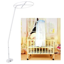 Weiyirot Net Stand, Adjustable Crib Canopy Holder, Clip-on Net Holder Support Bracket Mounting Rack Accessories for Home Crib Cot Bed, Easy Assembly & Installation
