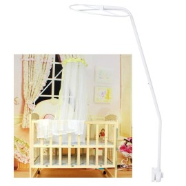 Weiyirot Net Stand, Adjustable Crib Canopy Holder, Clip-on Net Holder Support Bracket Mounting Rack Accessories for Home Crib Cot Bed, Easy Assembly & Installation