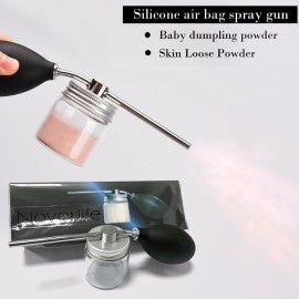 Noverlife Powder Spray Bottles, 12.5G Hairdressing Tools Hair Building Fiber Spraying Bottle, Powder Duster Applicator Nozzle Pump Hair Loss Sprayer Atomizer, Dry Glitter/Mica Spray Pump Dispenser