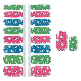 SILPECWEE 5 Sheets Halloween Nail Wraps for Women Holiday Pumpkin Skull Nail Polish Strips Gel Nail Strips Self Adhesive Fingernails Manicure Stickers with Nail File