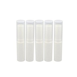 SYBL 24PCS/4g White Empty Lipstick Lip Balm Tube Rotating Type Plastic Empty Makeup DIY Lip Gross Balm Tube Container Holder Lip Gloss Case Tube Bottle with Cap for Handcrafting Lip Body Balms