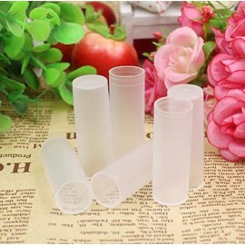 SYBL 24PCS/4g White Empty Lipstick Lip Balm Tube Rotating Type Plastic Empty Makeup DIY Lip Gross Balm Tube Container Holder Lip Gloss Case Tube Bottle with Cap for Handcrafting Lip Body Balms