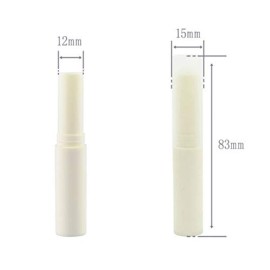 SYBL 24PCS/4g White Empty Lipstick Lip Balm Tube Rotating Type Plastic Empty Makeup DIY Lip Gross Balm Tube Container Holder Lip Gloss Case Tube Bottle with Cap for Handcrafting Lip Body Balms