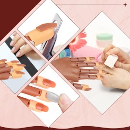 Practice Hand for Acrylic Nails, Adjustable Fake Mannequin Hands for Nails Practice, Flexible Movable Nail Tools Kits Practice Hand with Nail File, Clipper and 100pcs Coffin Nail Tips Practice Hand for Acrylic Nails, Adjustable Fake Mannequin Hands for Nails Practice, Flexible Movable Nail Tools Kits Practice Hand with Nail File, Clipper and 100pcs Coffin Nail Tips
