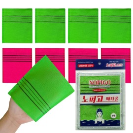 NOPIGO Korean Asian Exfoliating Bath Washcloth Mitt for Remove Dead Skin.Exfoliating Body Scrubber.Exfoliating Gloves for Body Scrub (Green4 Red4) NOPIGO Korean Asian Exfoliating Bath Washcloth Mitt for Remove Dead Skin.Exfoliating Body Scrubber.Exfoliating Gloves for Body Scrub (Green4 Red4)