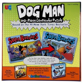 University Games | Dog Man Supa Buddies Lenticular 100 Piece Puzzle