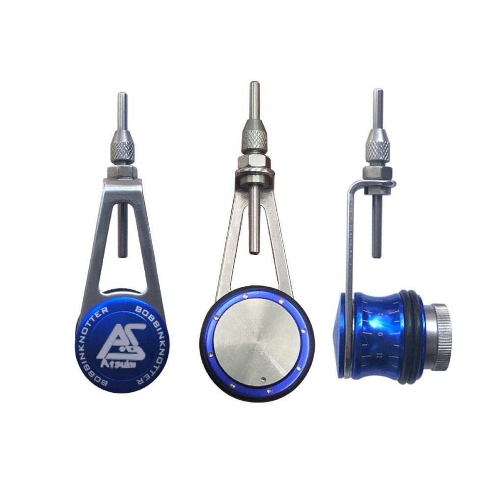 Otomin Fishing Bobbin Knotter FG GT RP Line Wire Knotting Tool Fishing Line Winder Assist Knotting Connector Accessories (Blue)
