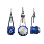 Otomin Fishing Bobbin Knotter FG GT RP Line Wire Knotting Tool Fishing Line Winder Assist Knotting Connector Accessories (Blue)