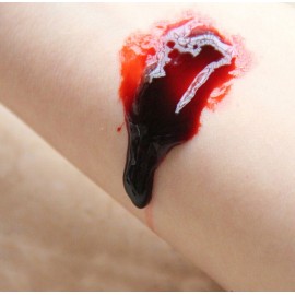 Wismee Fake Blood Fake Coagulated Scab Blood Gel (1.06Oz) Halloween Makeup Stage SFX Special Effects Makeup Kit with Stipple Sponge Wismee Fake Blood Fake Coagulated Scab Blood Gel (1.06Oz) Halloween Makeup Stage SFX Special Effects Makeup Kit with Stipple Sponge