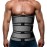 Hidyliu Mens Workout Waist Trainer Neoprene Corset Sauna Sweat Trimmer Cincher Slimming Belly with Belts (Grey Waist Trainer Belt, L)