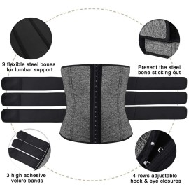 Hidyliu Mens Workout Waist Trainer Neoprene Corset Sauna Sweat Trimmer Cincher Slimming Belly with Belts (Grey Waist Trainer Belt, L) Hidyliu Mens Workout Waist Trainer Neoprene Corset Sauna Sweat Trimmer Cincher Slimming Belly with Belts (Grey Waist Trainer Belt, L)