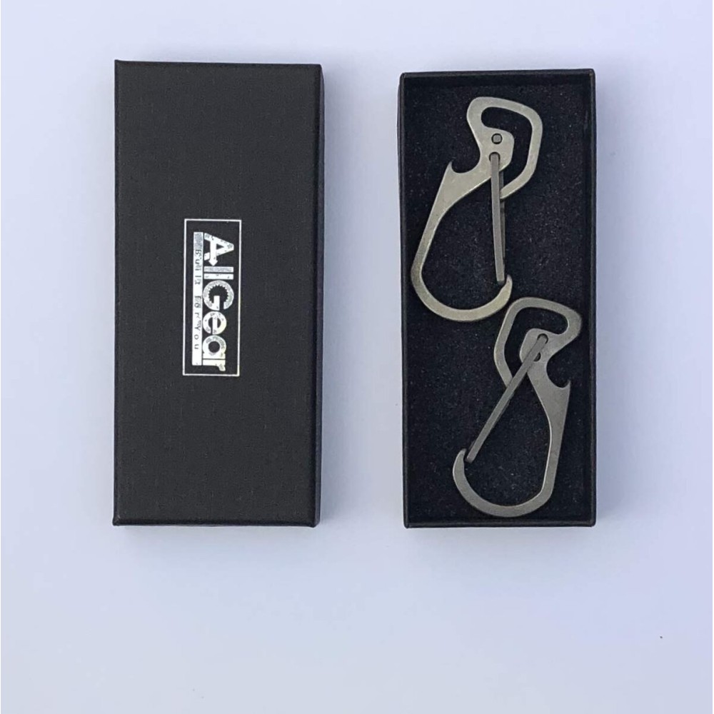 2-pack, Titanium Carabiner Key Chain Holder, bottle opener with Quick Release Multi-tool