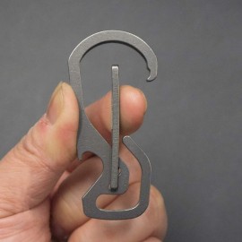 2-pack, Titanium Carabiner Key Chain Holder, bottle opener with Quick Release Multi-tool