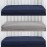 CaSaJa Microfiber 3 Pack Porta Mini Crib Sheets, Pack N Play Sheets with Comfy Napping Surface for Baby, Silky Soft Breathable Safe Playard Playpen Sheets Set, 24x38x5, Navy Gray and Navy